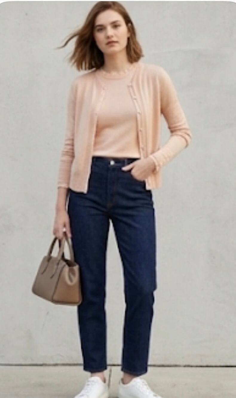 Lafayette 148 2 Piece Cashmere Sweater Set in Shell S